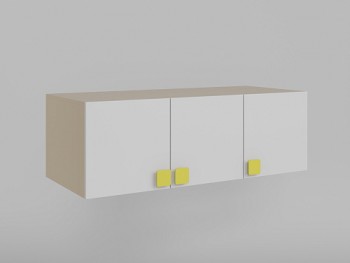 Антресоль на шкаф 3-х створчатый Клаксон без машинок (Белый/корпус Клен) в Канске - kansk.mebel54.com | фото