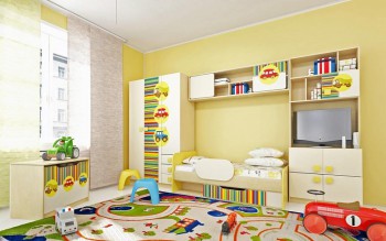 Детская комната Клаксон (Бежевый/корпус Клен) в Канске - kansk.mebel54.com | фото