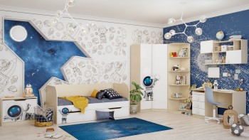 Детская комната Санни (Белый/корпус Клен) в Канске - kansk.mebel54.com | фото