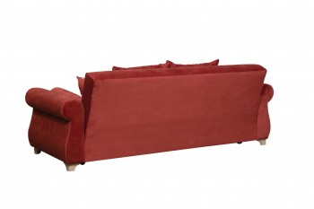 Диван-кровать "Порто" (микровелюр Гавайи бордо/италия/крем) в Канске - kansk.mebel54.com | фото