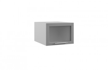 Гарда ГПГС 500 шкаф верхний горизонтальный глубокий со стеклом (Индиго/корпус Серый) в Канске - kansk.mebel54.com | фото