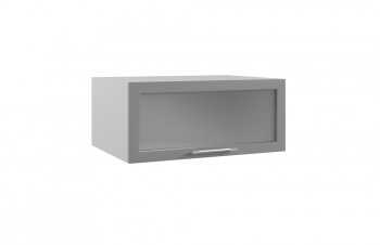 Гарда ГПГС 800 шкаф верхний горизонтальный глубокий со стеклом (Индиго/корпус Серый) в Канске - kansk.mebel54.com | фото