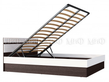 Ким кровать с подъемным механизмом 1,6 (Венге/белый глянец) в Канске - kansk.mebel54.com | фото