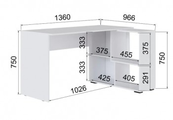 Компьютерный стол угловой СКМУ-4 белый в Канске - kansk.mebel54.com | фото