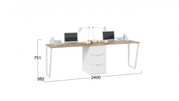 Комплект столов письменных с 1 тумбой универсальной «Порто» в Канске - kansk.mebel54.com | фото