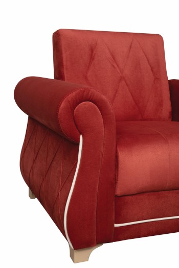Кресло для отдыха "Порто" (микровелюр Гавайи бордо / микровельвет крем)/осн. в Канске - kansk.mebel54.com | фото