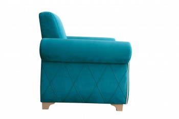 Кресло для отдыха "Порто" (велюр киви бирюза / микровельвет крем) в Канске - kansk.mebel54.com | фото