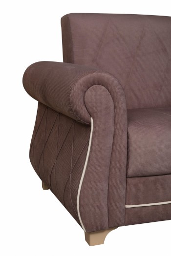 Кресло для отдыха "Порто" (велюр текстура лиловый / микровельвет крем)/осн. в Канске - kansk.mebel54.com | фото