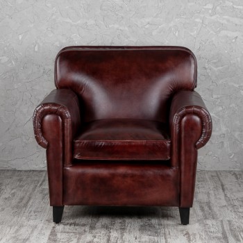 Кресло кожаное Элегант (Бордовый) в Канске - kansk.mebel54.com | фото