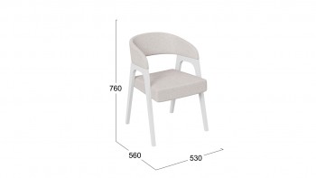 Кресло «Техас 1» (Белый матовый/Шенилл Estetica Vanille №220) в Канске - kansk.mebel54.com | фото