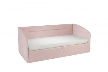 Кровать 0.9 Альба Софа (Нежно-розовый велюр) в Канске - kansk.mebel54.com | фото