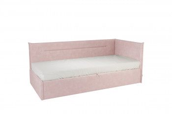 Кровать 0.9 Альба Тахта (Нежно-розовый велюр) в Канске - kansk.mebel54.com | фото