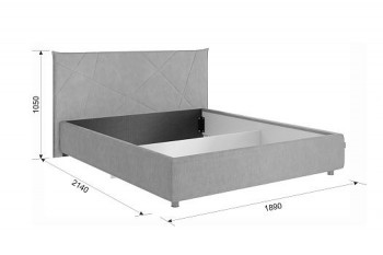 Кровать 1,6 Квест с подъемным механизмом (Топаз велюр) купить в Канске - kansk.mebel54.com | фото