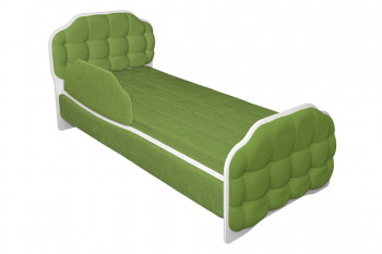 Кровать 160 Атлет 76 Зелёный (мягкий бортик) в Канске - kansk.mebel54.com | фото
