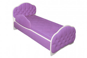 Кровать 160 Гармония 67 Светло-фиолетовый (мягкий бортик) в Канске - kansk.mebel54.com | фото