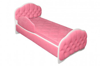 Кровать 160 Гармония 89 Розовый (мягкий бортик) в Канске - kansk.mebel54.com | фото