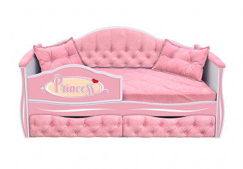 Кровать 160 серии Иллюзия 2 ящика 15 Бледно-розовый (подушки) в Канске - kansk.mebel54.com | фото