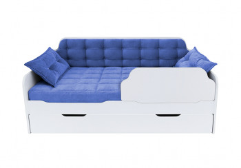 Кровать 170 серии Спорт Лайт 1 ящик 85 Синий (подушки) в Канске - kansk.mebel54.com | фото