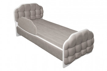 Кровать 190 Атлет Lux 96 Серый (мягкий бортик) в Канске - kansk.mebel54.com | фото