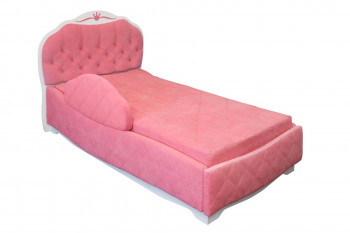 Кровать 190 Гармония Lux 36 Розовый (мягкий бортик) в Канске - kansk.mebel54.com | фото