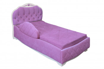 Кровать 190 Гармония Lux 67 Светло-фиолетовый (мягкий бортик) в Канске - kansk.mebel54.com | фото