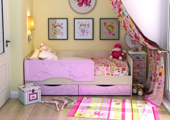 Кровать Алиса КР-812 1,6 Белфорд/Розовый металлик в Канске - kansk.mebel54.com | фото