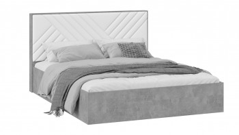 Кровать без ПМ «Хилтон» Тип 1 Ателье светлый/Белый в Канске - kansk.mebel54.com | фото