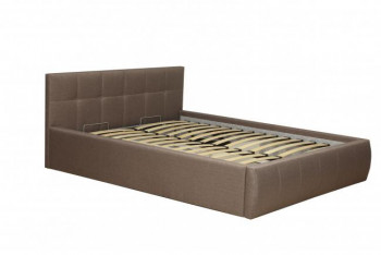 Кровать "Диана" ш. 1400 (Н=1010мм) (жаккард шоколад) в Канске - kansk.mebel54.com | фото