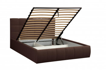 Кровать "Диана" ш. 1600 (Н=1010мм) (жаккард шоколад) в Канске - kansk.mebel54.com | фото