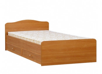 Кровать двойная с ящиками 1400-1 без матраса (круглые спинки) Вишня Оксфорд в Канске - kansk.mebel54.com | фото