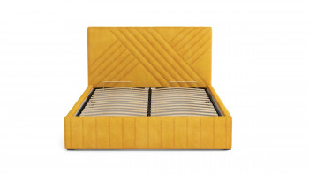 Кровать Гамма ш. 1400 (без основания для хранения) (велюр тенерифе куркума) в Канске - kansk.mebel54.com | фото