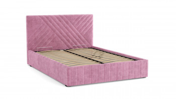 Кровать Гамма ш. 1400 (без основания для хранения) (велюр тенерифе розовый) в Канске - kansk.mebel54.com | фото