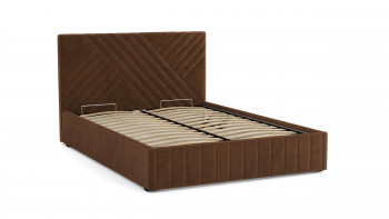 Кровать Гамма ш. 1400 (без основания для хранения) (велюр тенерифе шоколад) в Канске - kansk.mebel54.com | фото