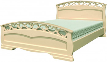 Кровать Грация-1 из массива сосны 1600*2000 Орех в Канске - kansk.mebel54.com | фото