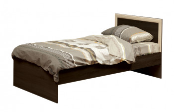 Кровать одинарная 21.55 (шир. 900) с настилом (венге/профиль дуб линдберг)/осн. в Канске - kansk.mebel54.com | фото
