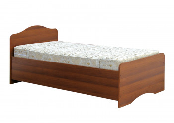 Кровать одинарная 900-1 без матраса (круглые спинки) Орех Таволато в Канске - kansk.mebel54.com | фото