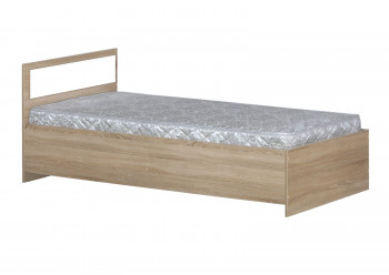 Кровать одинарная 900-2 без матраса (прямые спинки) Дуб Сонома в Канске - kansk.mebel54.com | фото