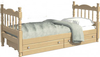 Кровать одинарная Аленка из массива сосны 800*1890 Сосна в Канске - kansk.mebel54.com | фото