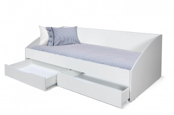 Кровать одинарная "Фея - 3" (симметричная) New/(белый / белый / ДВПО: белый) в Канске - kansk.mebel54.com | фото