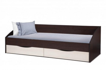 Кровать одинарная "Фея - 3" (симметричная) New (венге / вудлайн кремовый / ДВПО: белый) в Канске - kansk.mebel54.com | фото