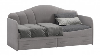 Кровать с мягкой спинкой и ящиками «Сабрина» 900 Светло-серый в Канске - kansk.mebel54.com | фото