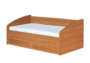 Кровать с ящиками с задней спинкой 900-1 без матраса Вишня Оксфорд в Канске - kansk.mebel54.com | фото