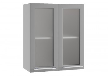 Лофт ПС 600 шкаф верхний со стеклом (Дуб бурый/корпус Серый) в Канске - kansk.mebel54.com | фото