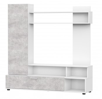 Мебель для гостиной "МГС 9" Белый / Цемент светлый в Канске - kansk.mebel54.com | фото