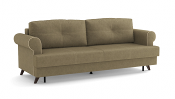 Оливер / диван - кровать 3-х местн. (еврокнижка) (велюр велутто коричневый 23 в Канске - kansk.mebel54.com | фото