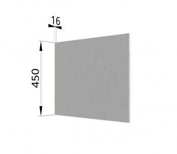Панель торцевая (для шкафа горизонтального глубокого высокого) ГВПГ Монца, Ройс (Кварц черный) в Канске - kansk.mebel54.com | фото