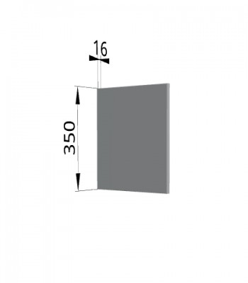 Панель торцевая (для шкафа горизонтального) ПГ Гарда, Империя, Ройс (Серый Эмалит) в Канске - kansk.mebel54.com | фото