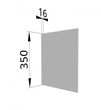 Панель торцевая (для шкафа горизонтального) ПГ Ройс (Белый софт) в Канске - kansk.mebel54.com | фото