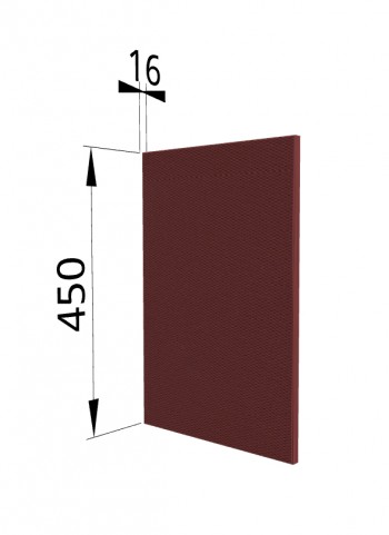 Панель торцевая (для шкафа горизонтального высокого) ВПГ Квадро (Красная кожа) в Канске - kansk.mebel54.com | фото