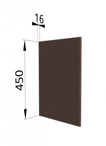 Панель торцевая (для шкафа горизонтального высокого) ВПГ Квадро (Шоколад кожа) в Канске - kansk.mebel54.com | фото
